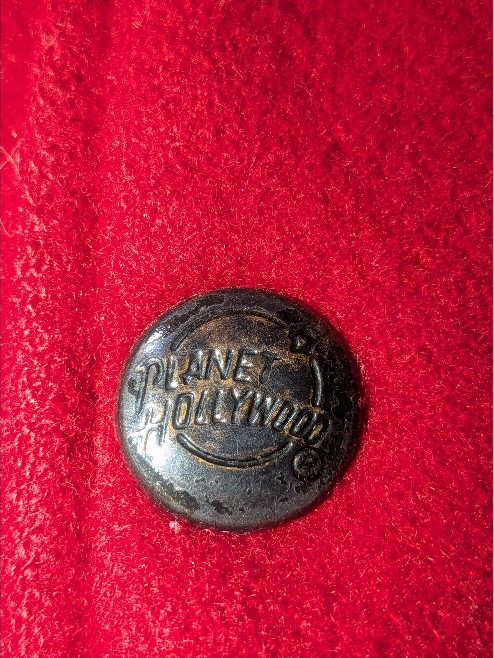 Vintage Planet Hollywood Jakarta Mens Varsity Jacket Red Wool blend & leather - Picture 5 of 13